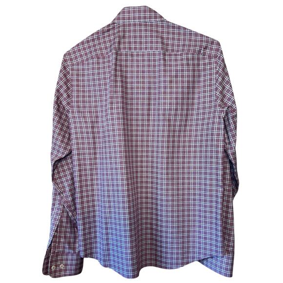 UNTUCKit Parson WF Slim Fit Mauve Plaid Shirt - Medium - Picture 2 of 7